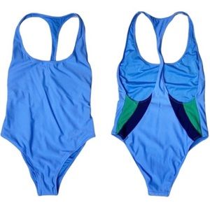 Aerie Light Blue Racerback One Piece Swimsuit